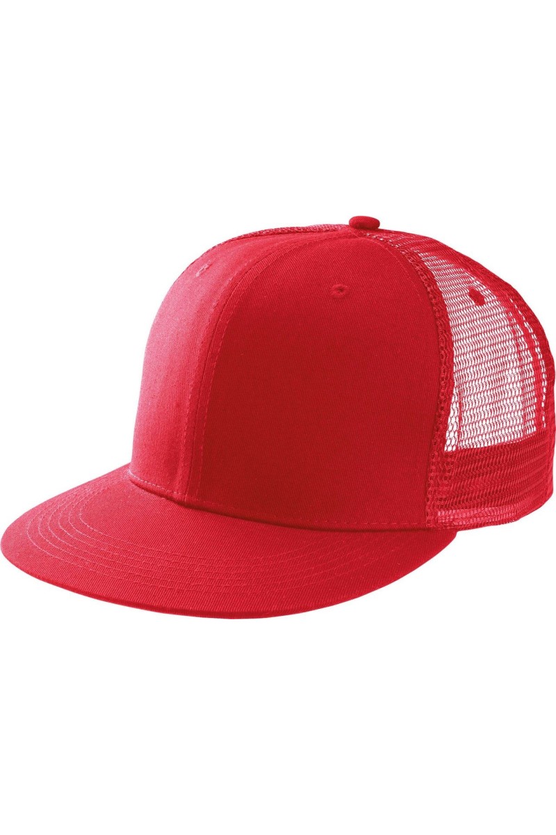 TRUCKER FLAT PEAK CAP - 6 PANELS
