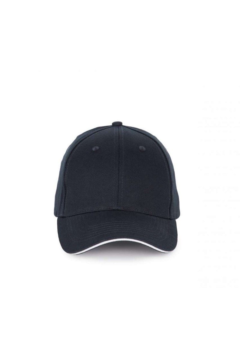 CAP WITH CONTRASTING SANDWICH PEAK - 6 PANELS