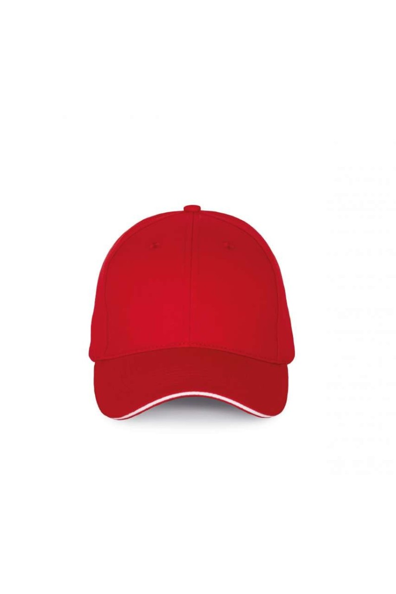 CAP WITH CONTRASTING SANDWICH PEAK - 6 PANELS