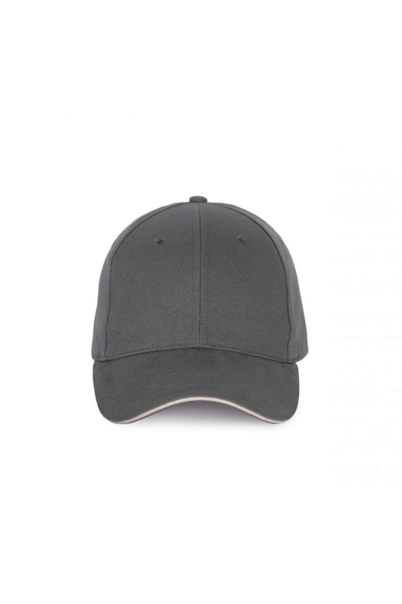 CAP WITH CONTRASTING SANDWICH PEAK - 6 PANELS