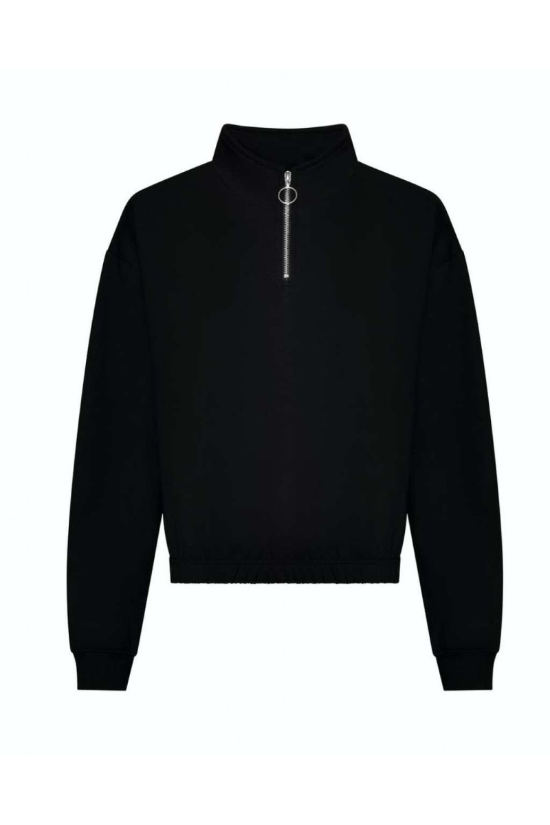 WOMEN'S CROPPED 1/4 ZIP SWEAT