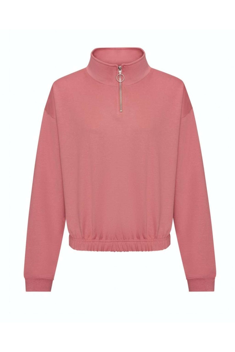 WOMEN'S CROPPED 1/4 ZIP SWEAT