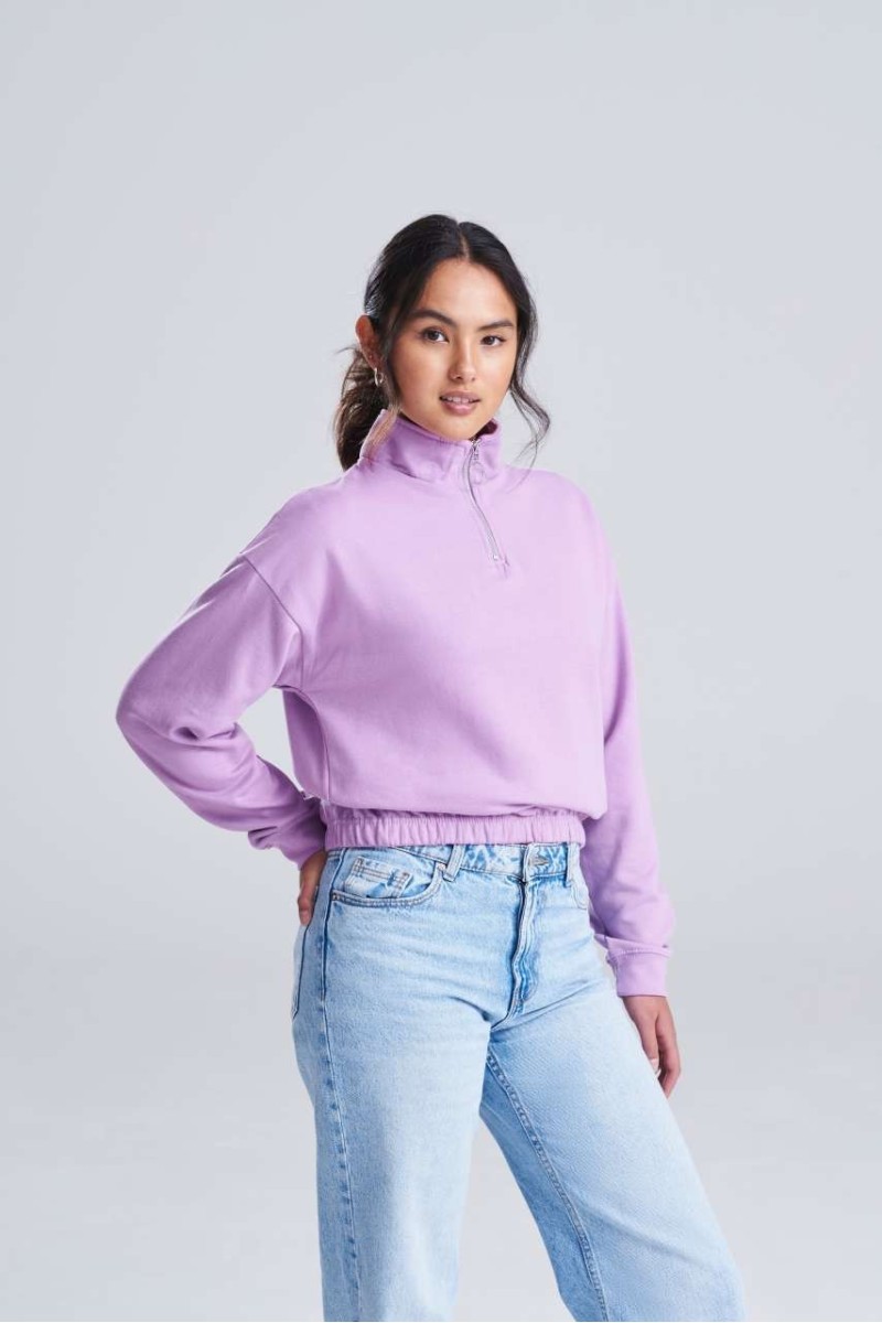 WOMEN'S CROPPED 1/4 ZIP SWEAT