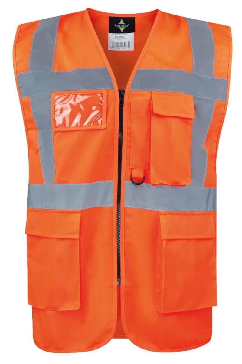 COMFORT EXECUTIVE SAFETY VEST "HAMBURG" - MULTIFUNCTIONAL WITH POCKETS