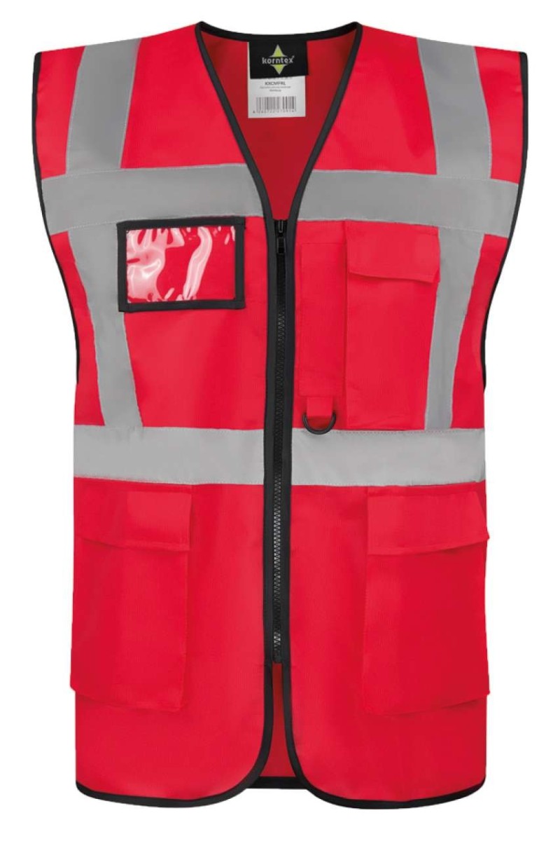 COMFORT EXECUTIVE SAFETY VEST "HAMBURG" - MULTIFUNCTIONAL WITH POCKETS