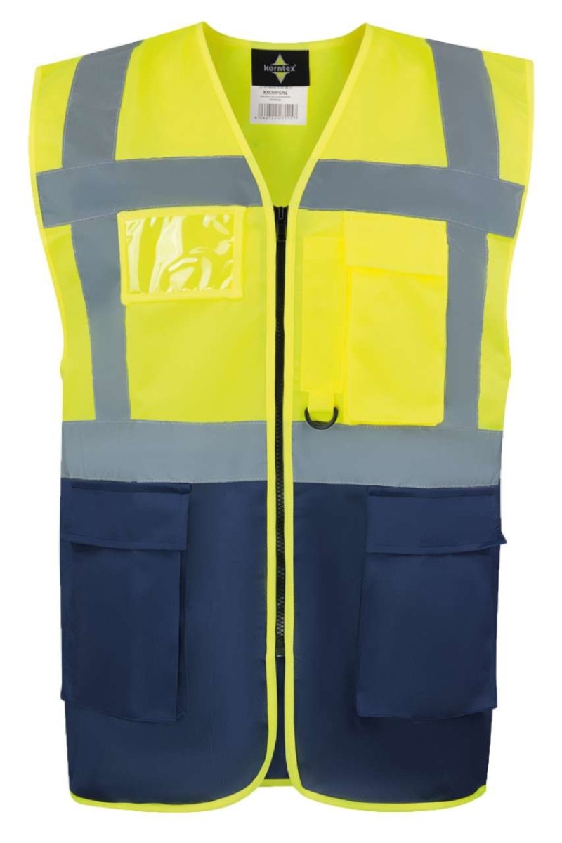 COMFORT EXECUTIVE SAFETY VEST "HAMBURG" - MULTIFUNCTIONAL WITH POCKETS