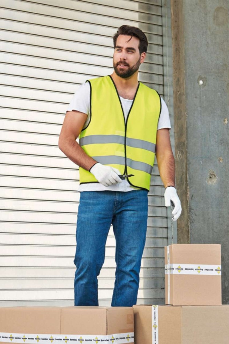 SAFETY VEST "WOLFSBURG" - BLACK HEM