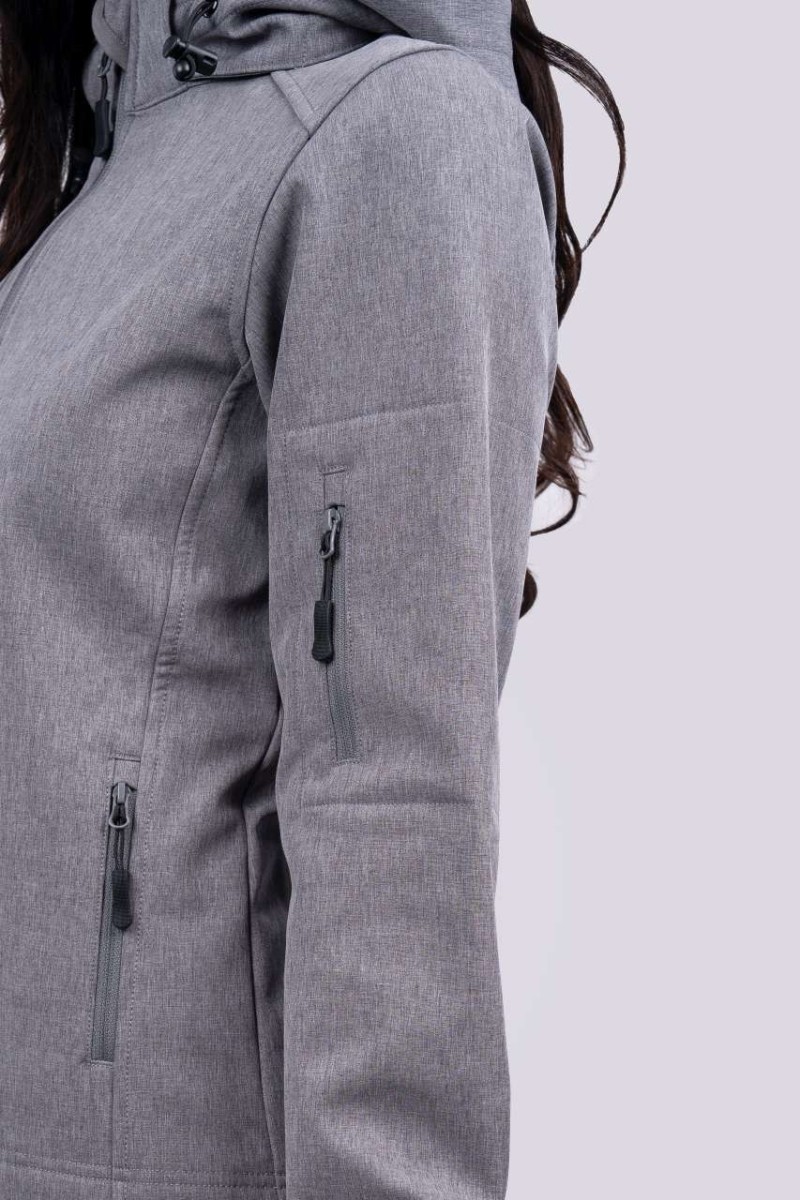 JACHETĂ SOFTSHELL CU GLUGĂ DETAȘABILĂ ÎN 3 STRATURI PENTRU FEMEI