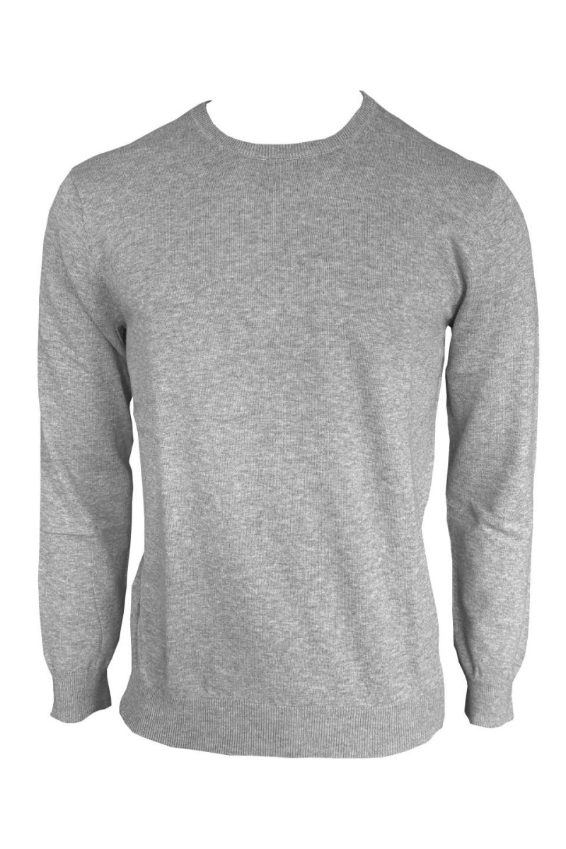 MEN’S CREW NECK FINE GAUGE COTTON PULLOVER