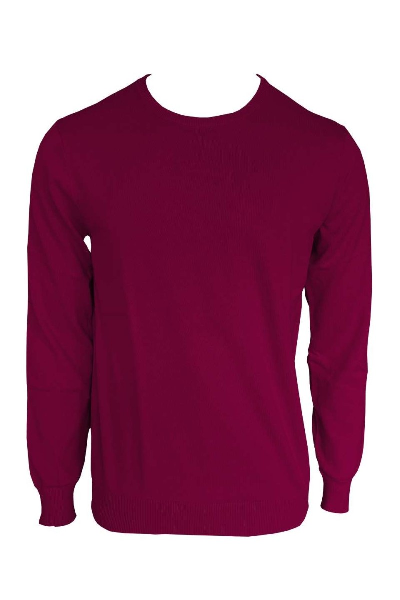 MEN’S CREW NECK FINE GAUGE COTTON PULLOVER