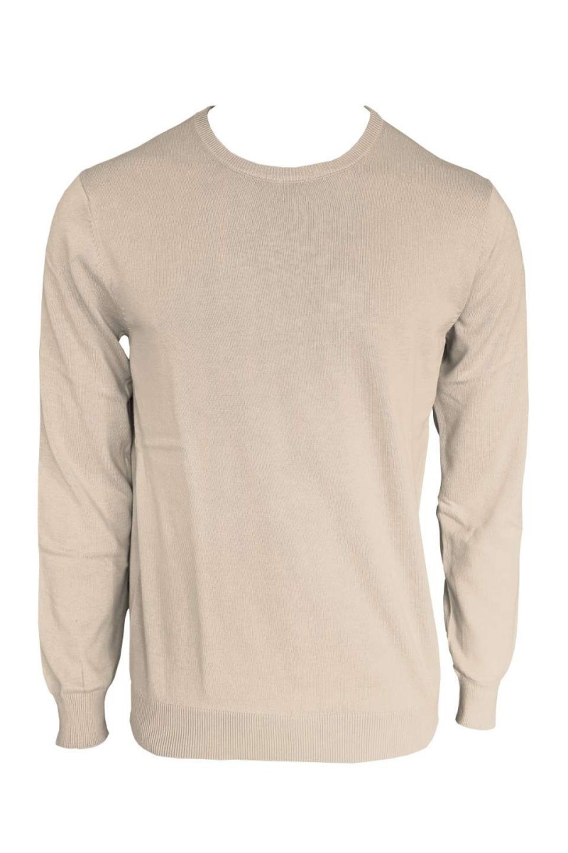 MEN’S CREW NECK FINE GAUGE COTTON PULLOVER