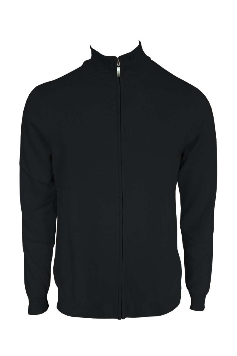MEN’S FULL ZIP CARDIGAN FINE GAUGE COTTON