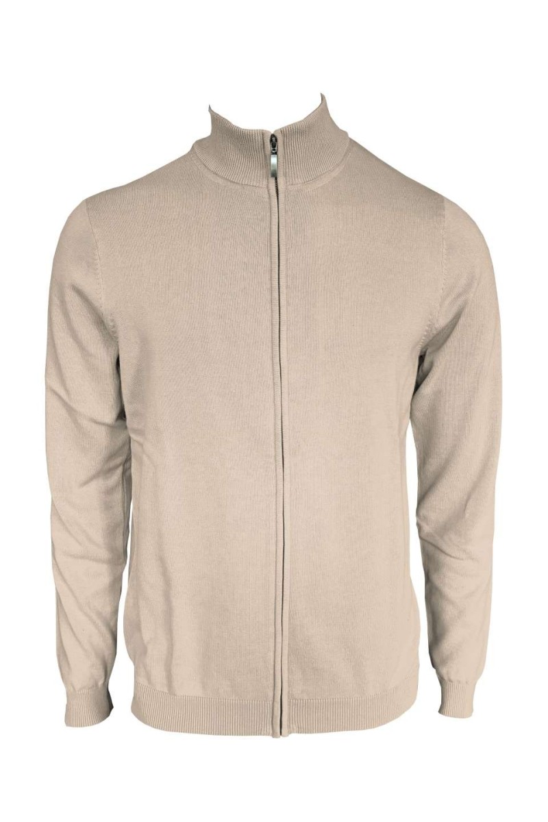 MEN’S FULL ZIP CARDIGAN FINE GAUGE COTTON