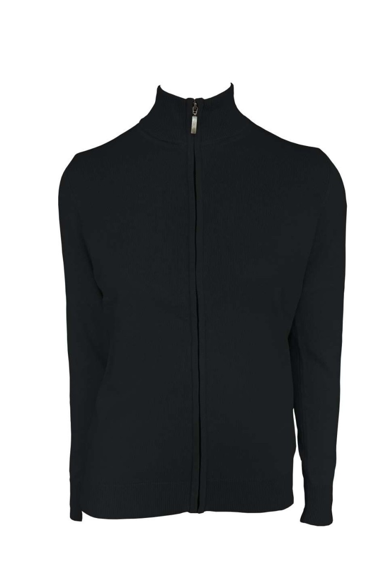 WOMEN’S FULL ZIP CARDIGAN FINE GAUGE COTTON