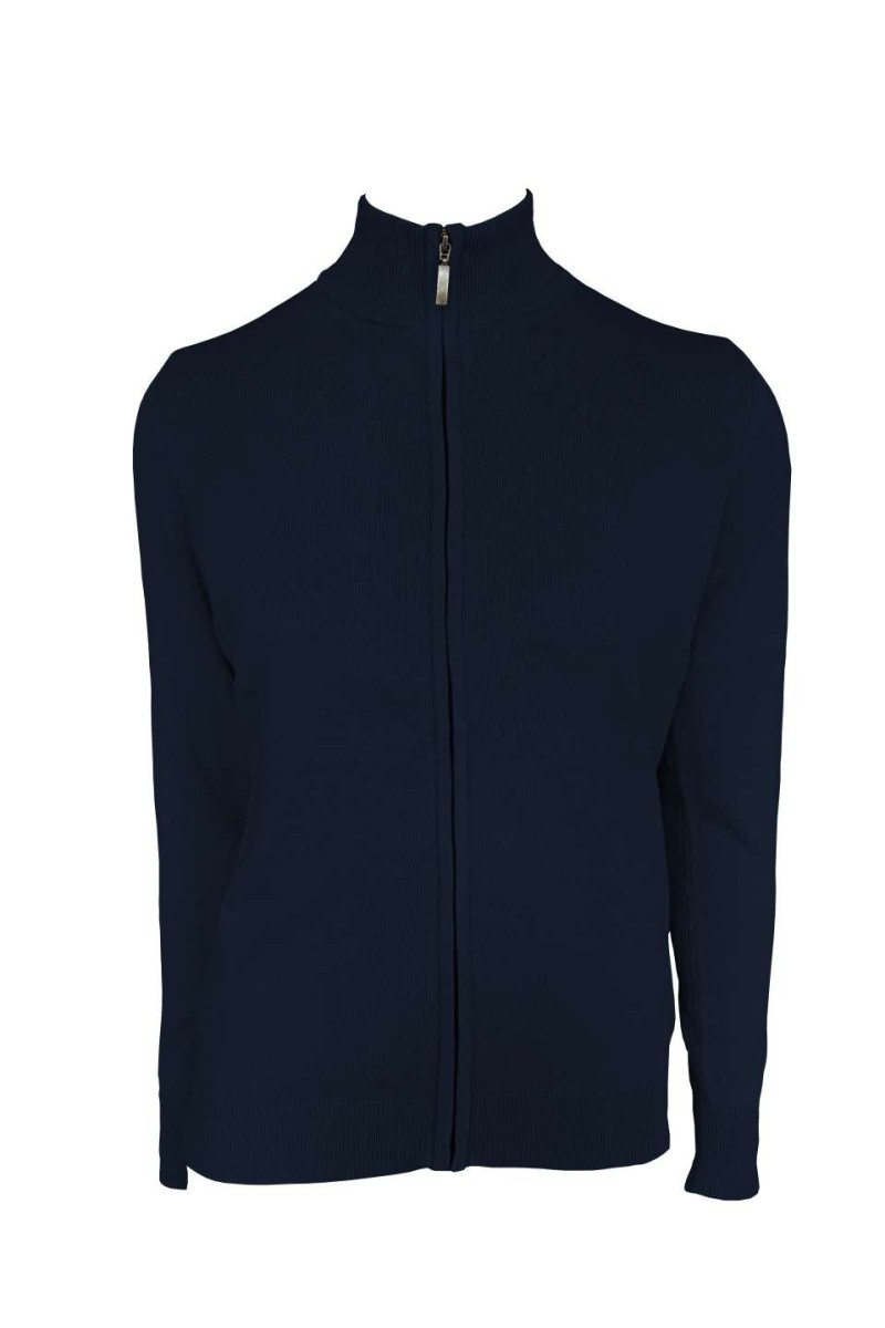 WOMEN’S FULL ZIP CARDIGAN FINE GAUGE COTTON