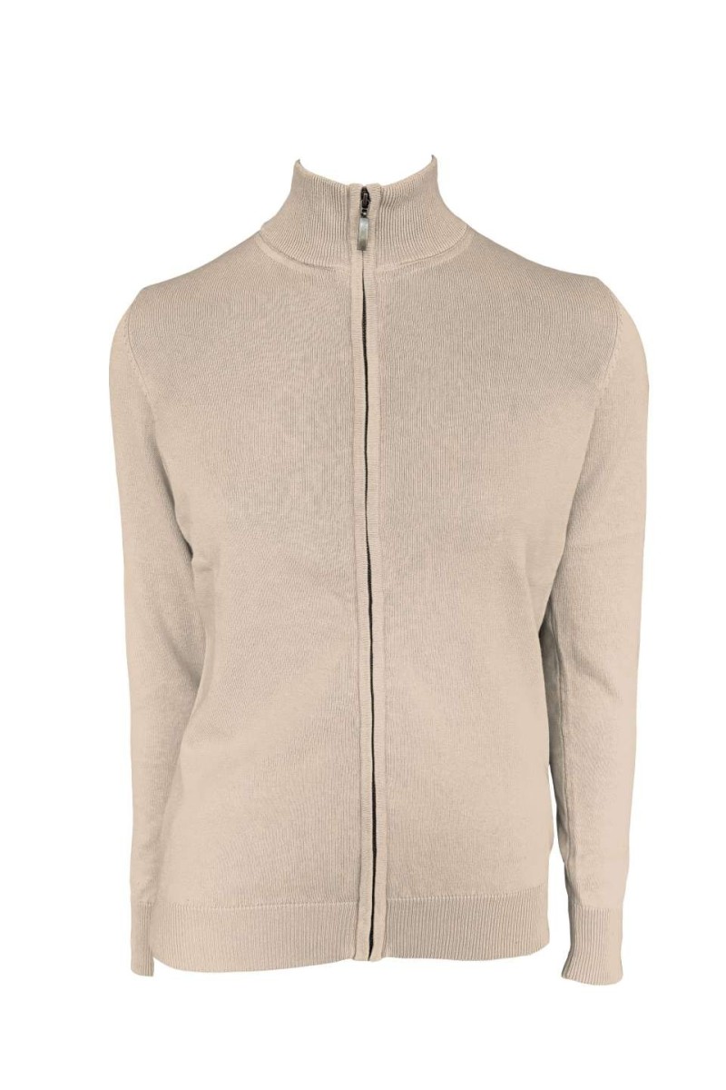 WOMEN’S FULL ZIP CARDIGAN FINE GAUGE COTTON