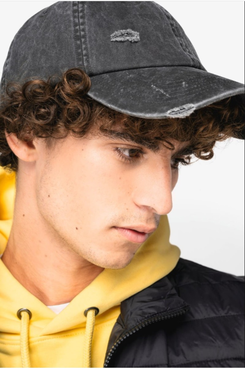ECO-FRIENDLY UNISEX RIPPED EFFECT CAP