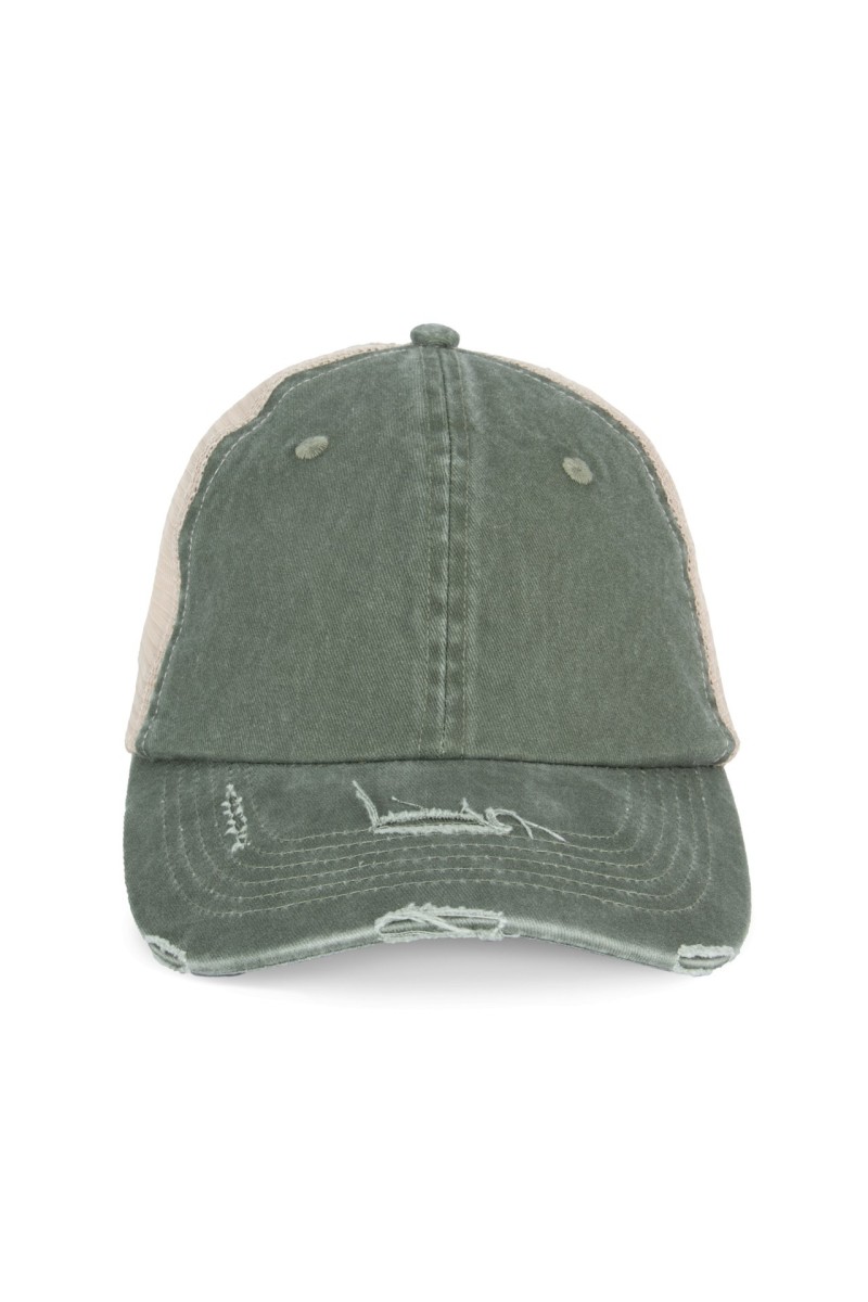 ECO-FRIENDLY UNISEX RUPT EFECT TRUCKER CAP