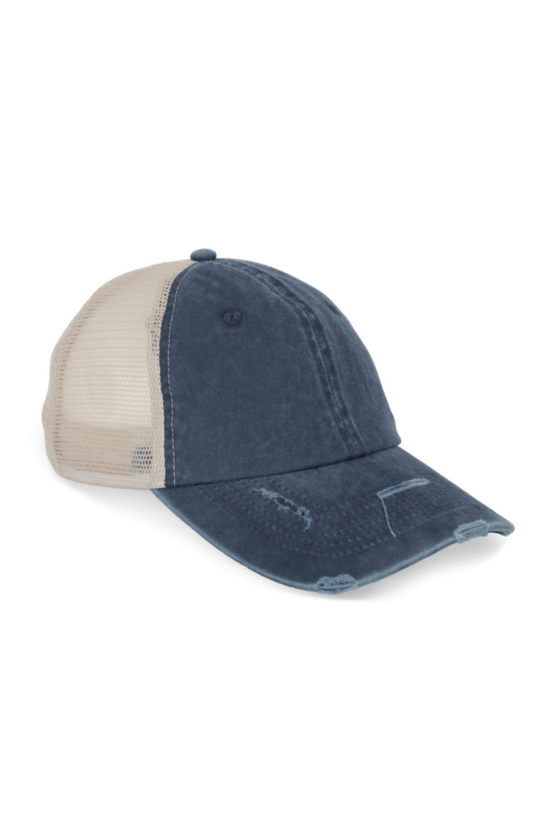 ECO-FRIENDLY UNISEX RUPT EFECT TRUCKER CAP