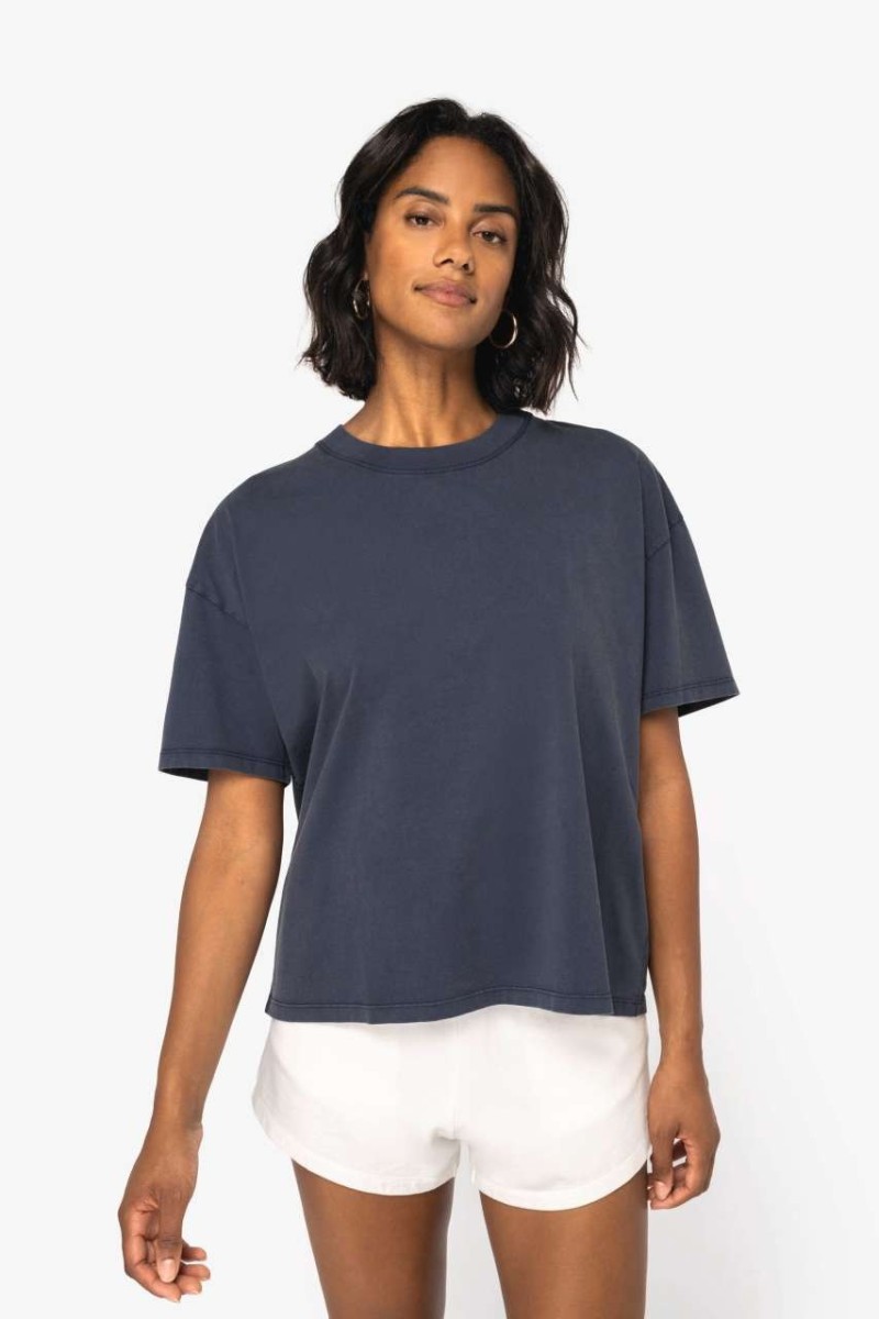 TRICOU SUPRADIMENSIONAT CU EFECT SPĂLAT PENTRU FEMEI