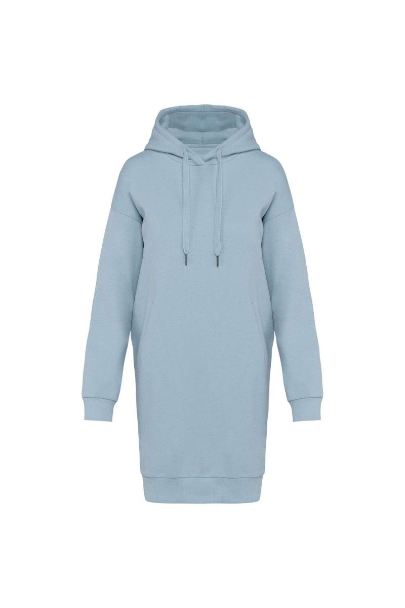 LADIES' ECO-FRIENDLY HOODED SWEATSHIRT DRESS