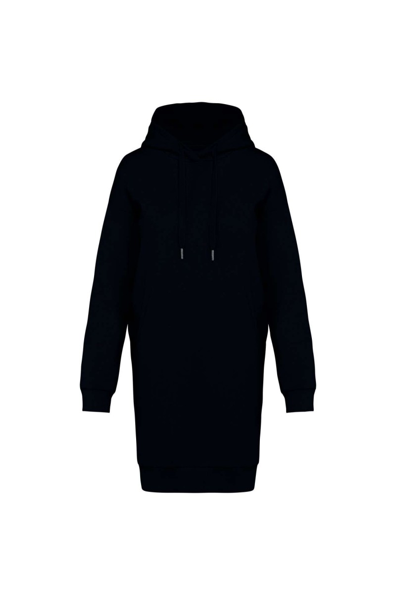 LADIES' ECO-FRIENDLY HOODED SWEATSHIRT DRESS