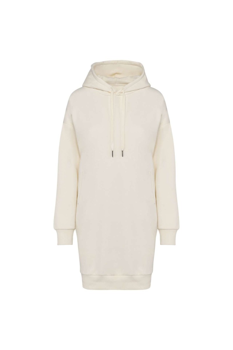 LADIES' ECO-FRIENDLY HOODED SWEATSHIRT DRESS
