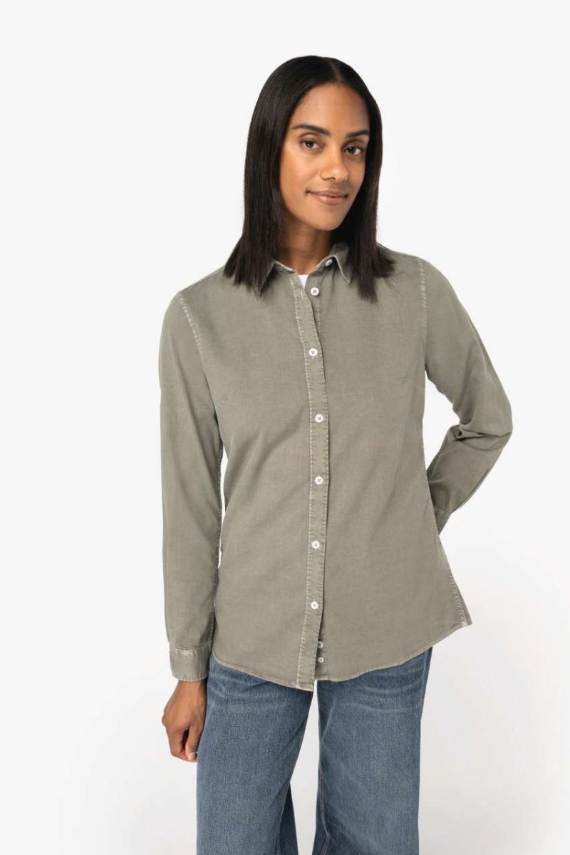 LADIES' WASHED SHIRT