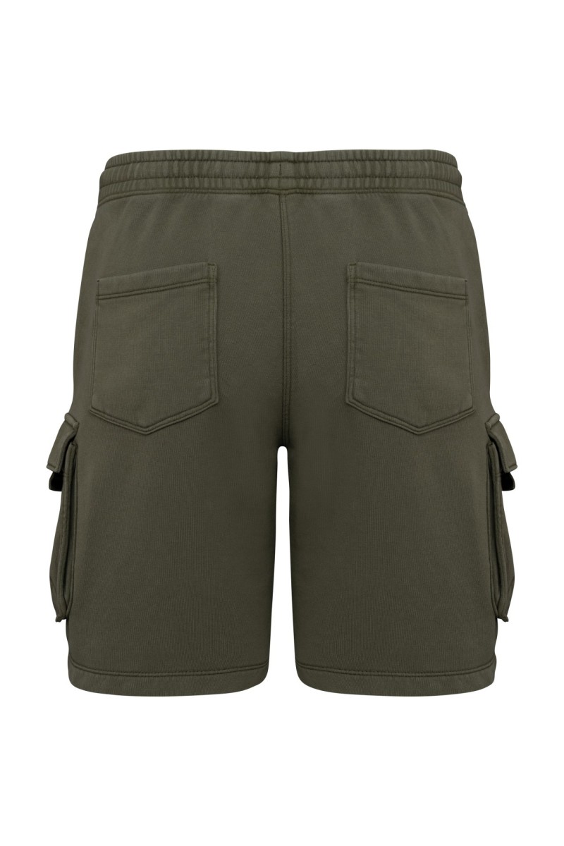 MEN’S FRENCH TERRY WASHED EFFECT CARGO SHORTS