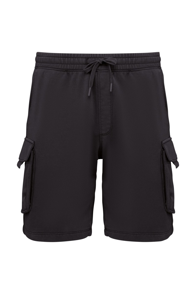 MEN’S FRENCH TERRY WASHED EFFECT CARGO SHORTS