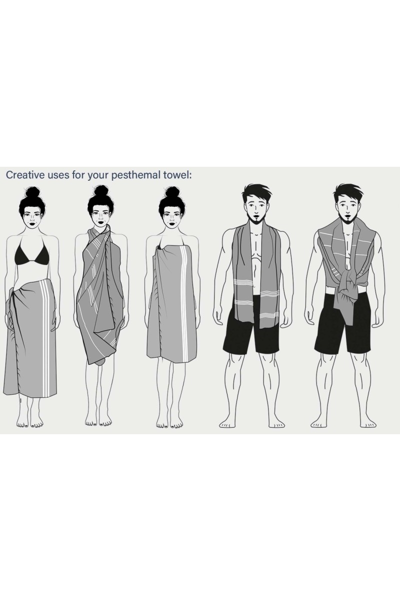 OLIMA STRIPED BEACH&SPA PESHTEMAL TOWEL