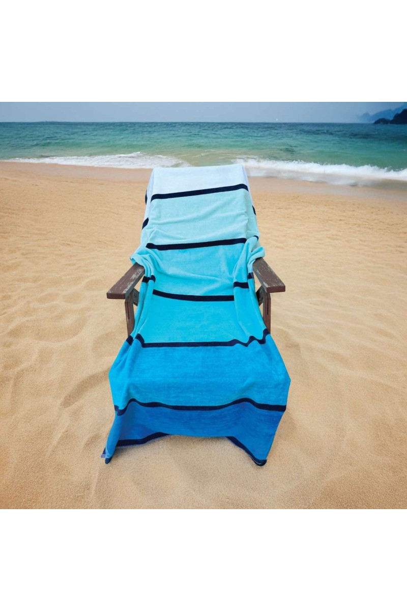 OLIMA „TURQUOISE WAVE” BEACH VELOUR TOWEL