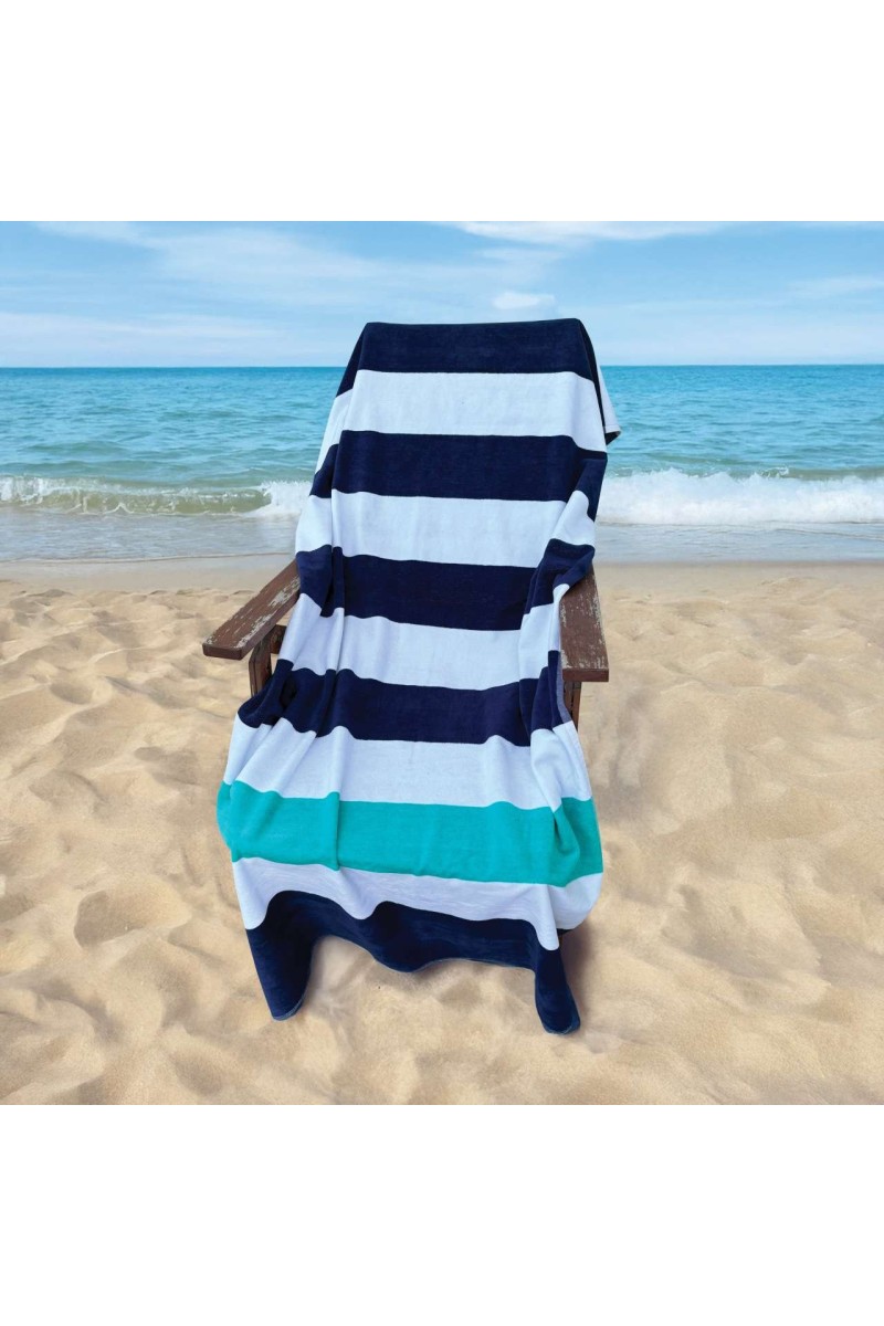 OLIMA „NAUTICAL STRIPE” BEACH VELOUR TOWEL
