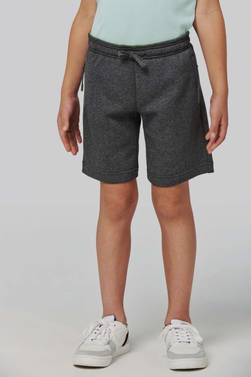 PANTALONI SCURȚI BERMUDE MULTISPORT FLEECE PENTRU COPII