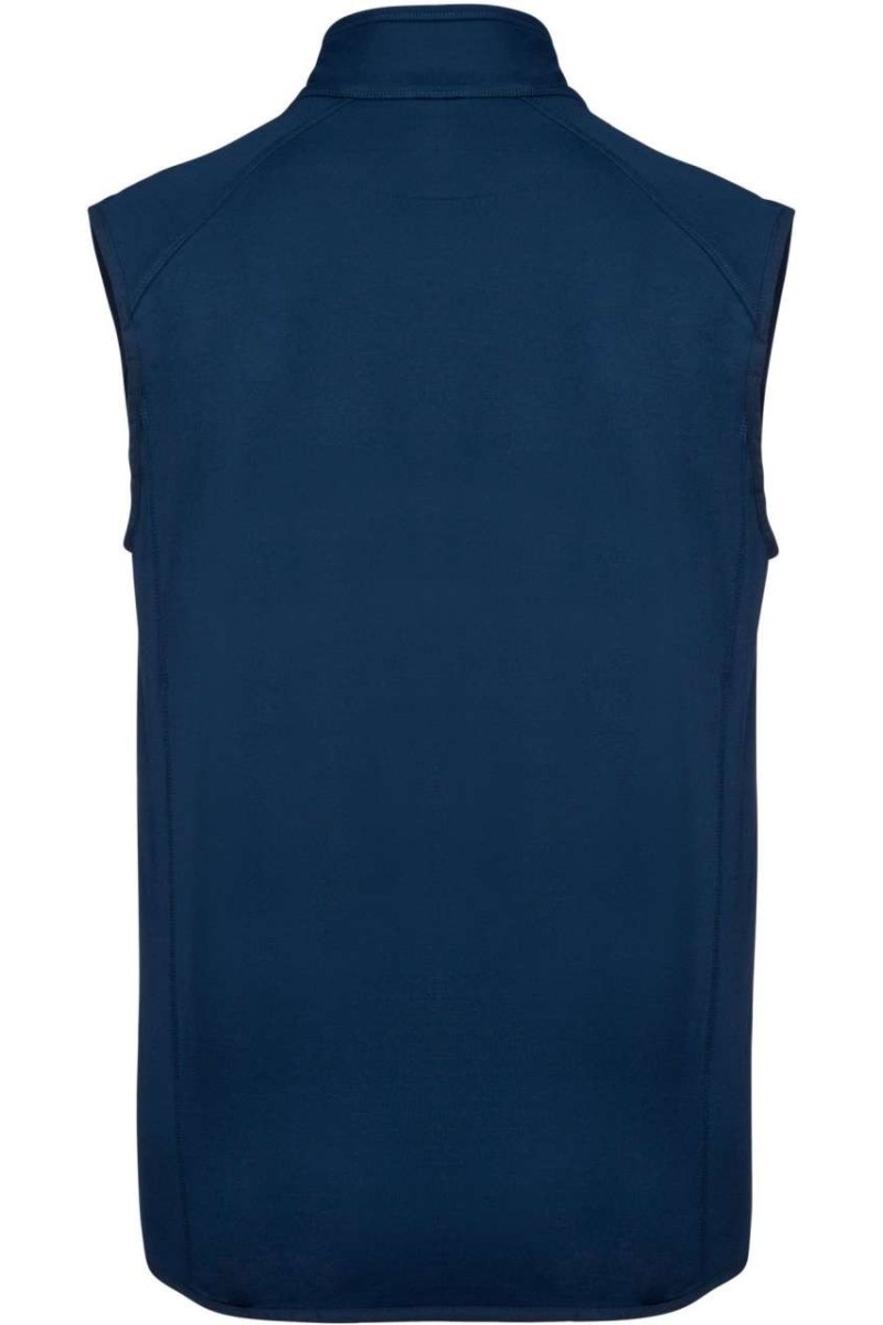DUAL-FABRIC SLEEVELESS SPORTS JACKET