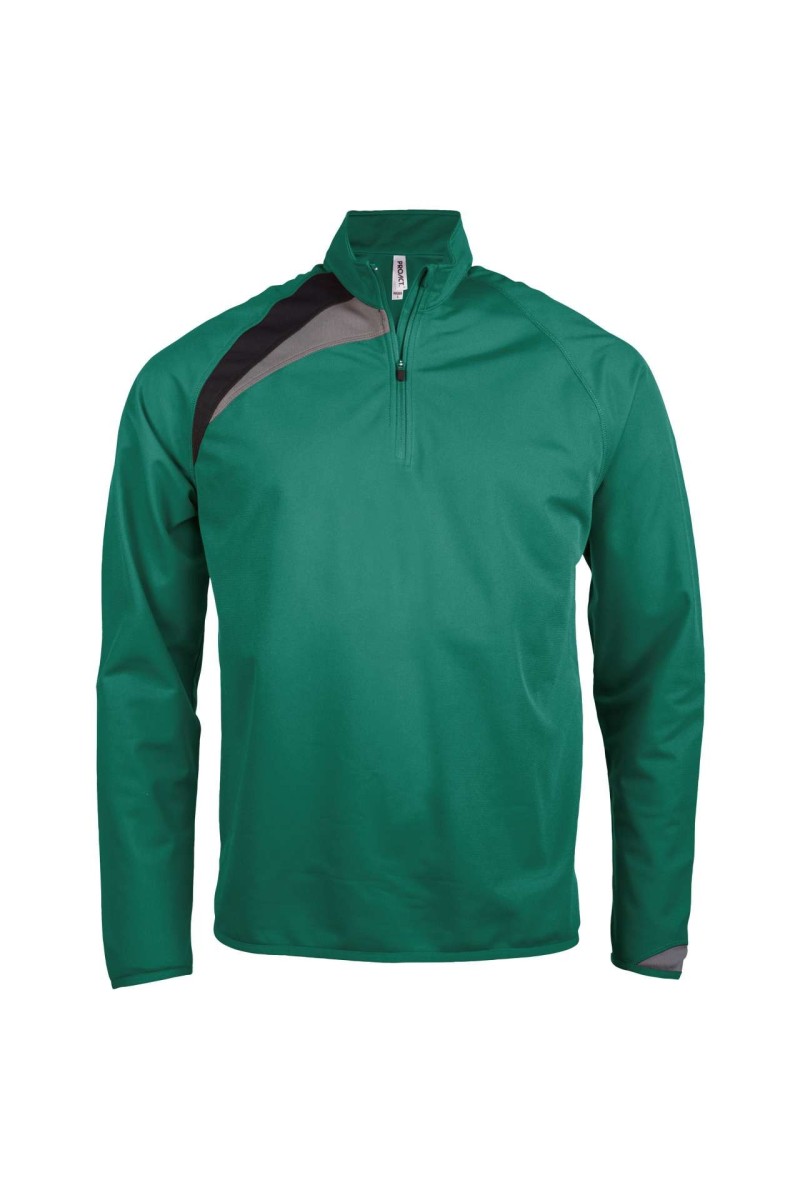 ADULTS' ZIP NECK TRAINING TOP
