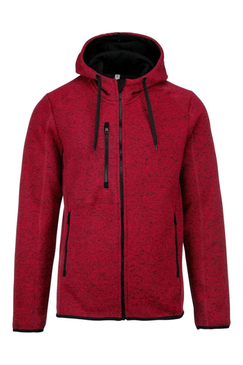 MEN'S HEATHER HOODED JACKET