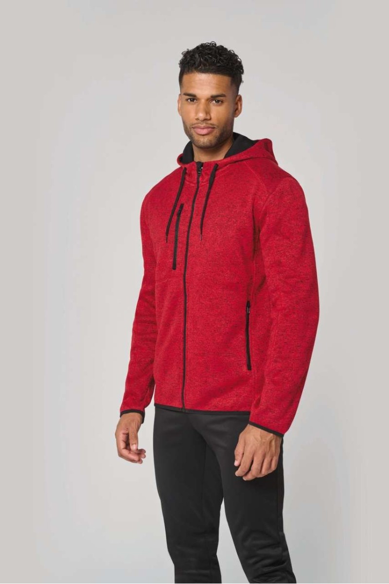 MEN'S HEATHER HOODED JACKET
