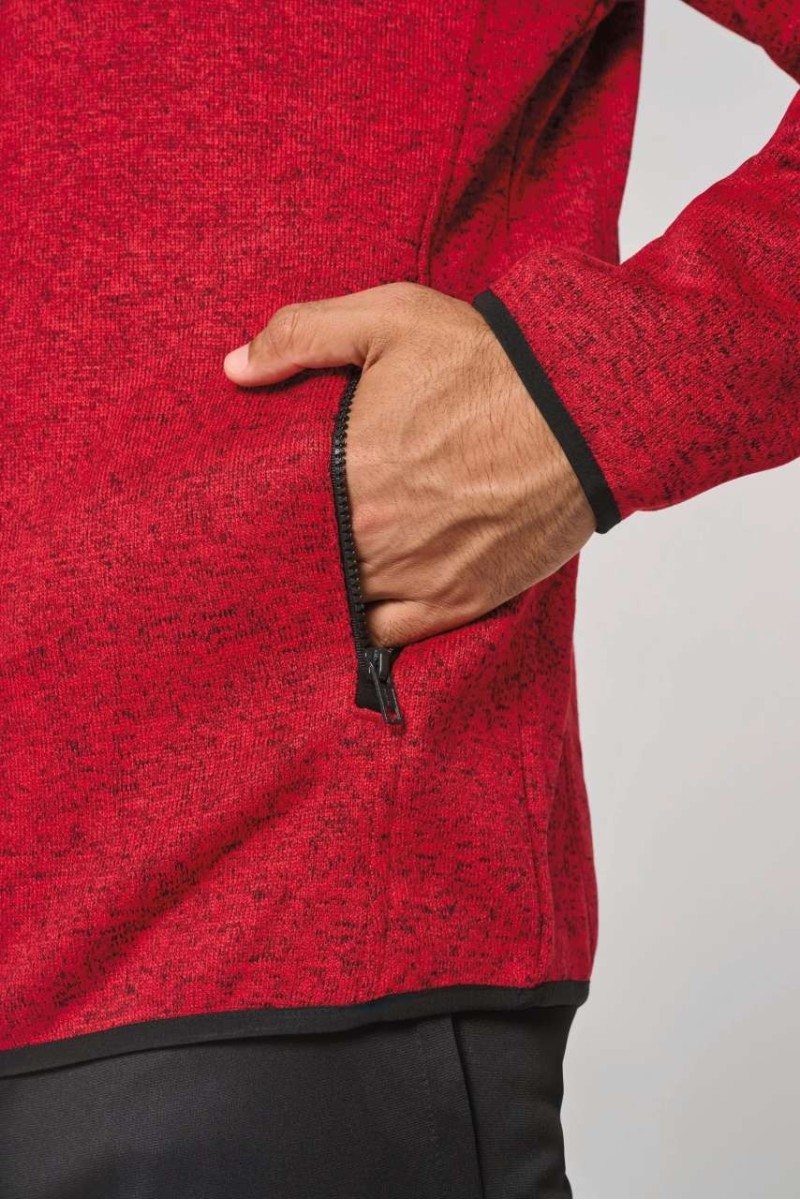 MEN'S HEATHER HOODED JACKET