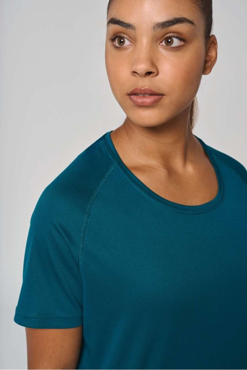 LADIES' RECYCLED ROUND NECK SPORTS T-SHIRT