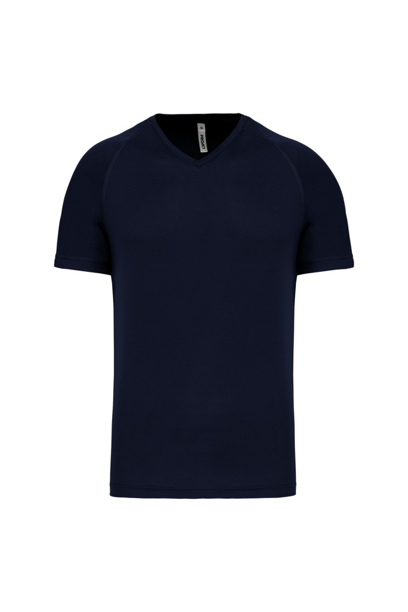 TRICOU SPORT CU MÂNECĂ SCURTĂ ȘI GÂT ÎN V PENTRU BĂRBAȚI