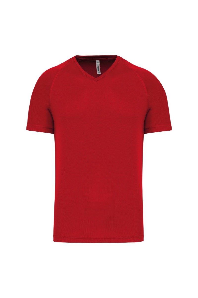 TRICOU SPORT CU MÂNECĂ SCURTĂ ȘI GÂT ÎN V PENTRU BĂRBAȚI