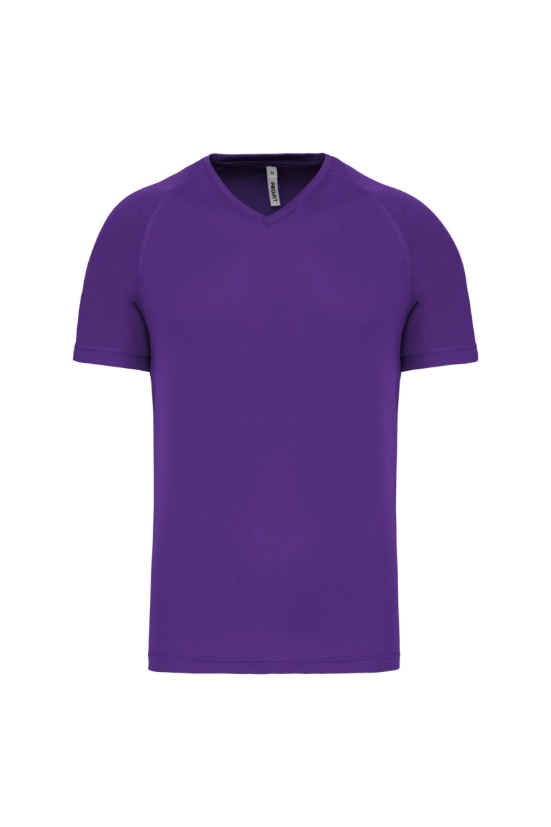 TRICOU SPORT CU MÂNECĂ SCURTĂ ȘI GÂT ÎN V PENTRU BĂRBAȚI