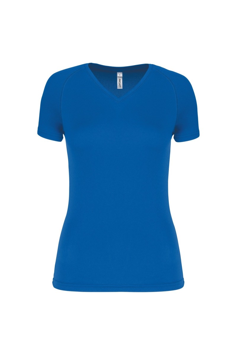 LADIES’ V-NECK SHORT-SLEEVED SPORTS T-SHIRT