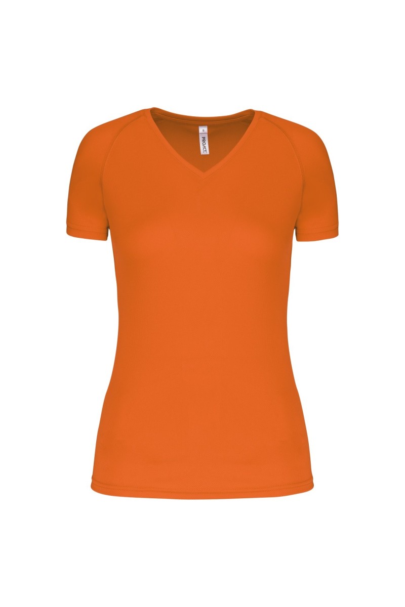 TRICOU SPORT CU MÂNECĂ SCURTĂ ȘI GÂT ÎN V PENTRU FEMEI