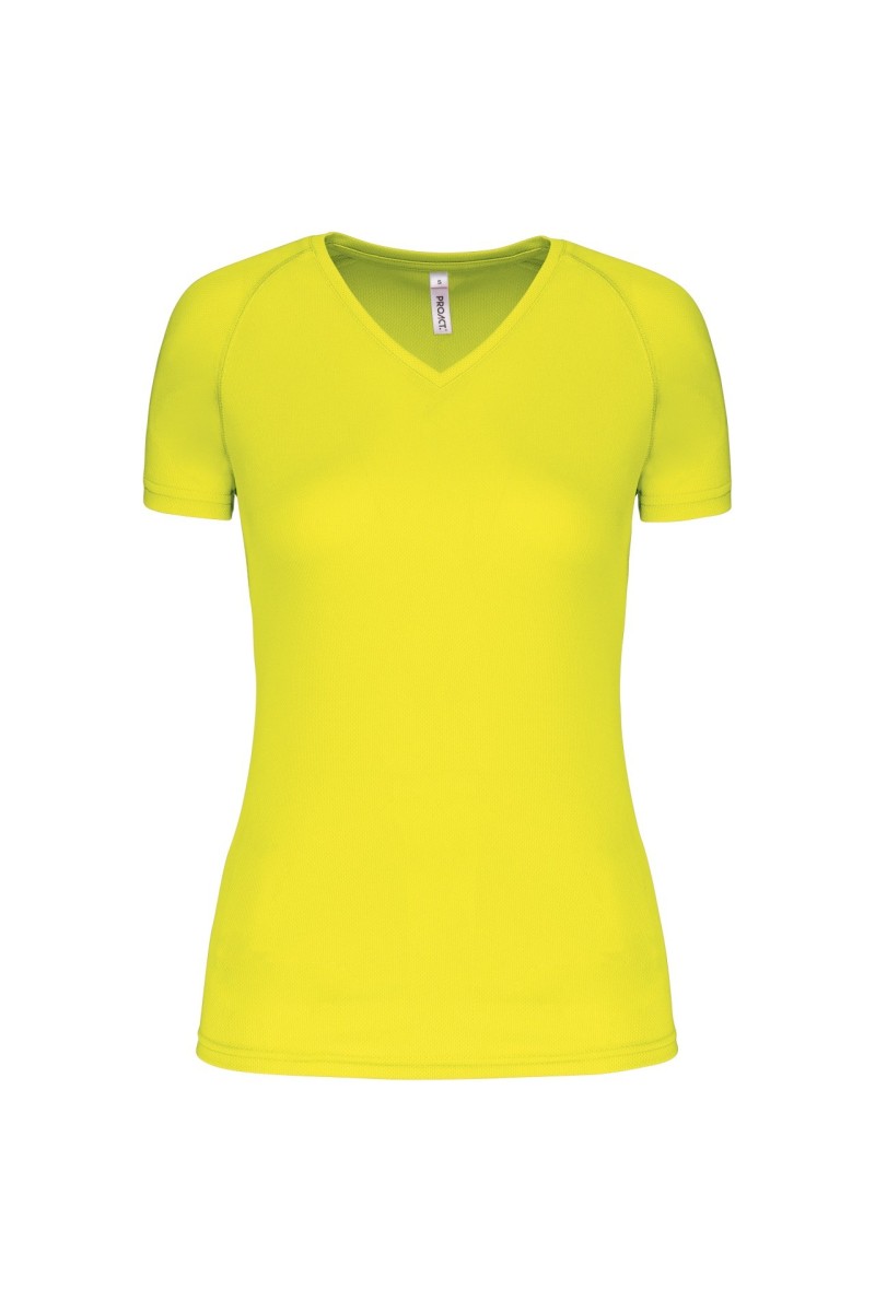 TRICOU SPORT CU MÂNECĂ SCURTĂ ȘI GÂT ÎN V PENTRU FEMEI