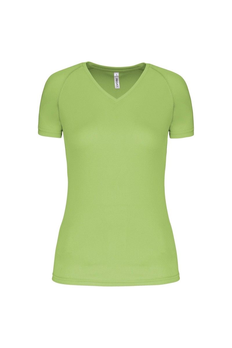 TRICOU SPORT CU MÂNECĂ SCURTĂ ȘI GÂT ÎN V PENTRU FEMEI
