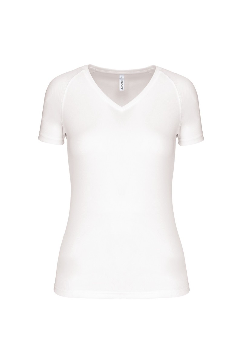TRICOU SPORT CU MÂNECĂ SCURTĂ ȘI GÂT ÎN V PENTRU FEMEI