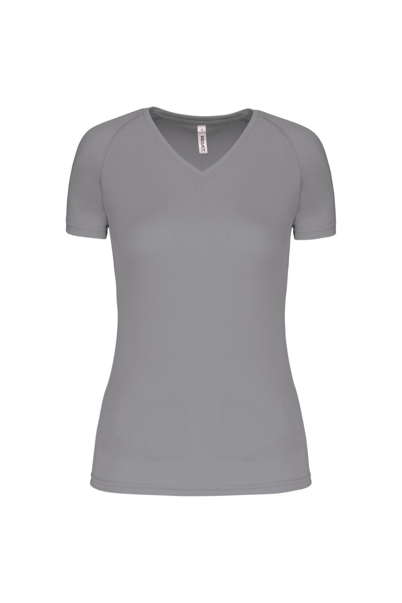 LADIES’ V-NECK SHORT-SLEEVED SPORTS T-SHIRT
