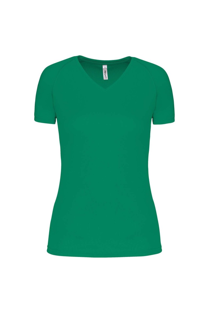 TRICOU SPORT CU MÂNECĂ SCURTĂ ȘI GÂT ÎN V PENTRU FEMEI